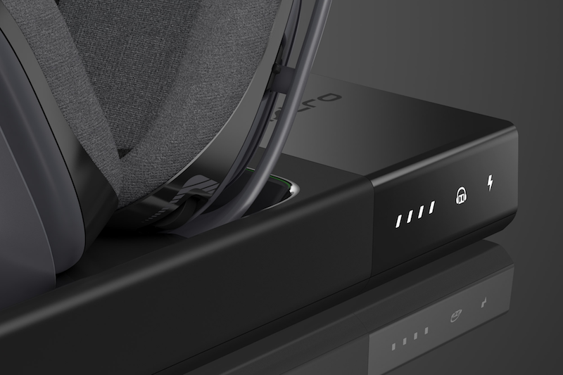 Above: Official product shot of the battery, dolby and power indicators, which are on the front of the dock.
